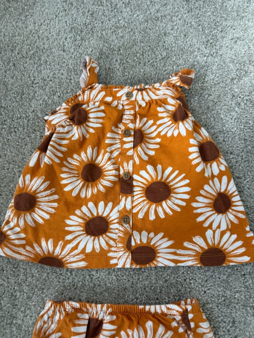 Carter's Orange Sunflower Two-Piece Diaper Cover Set - Picture 2 of 5